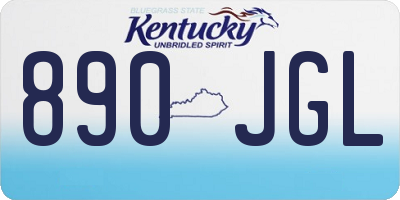 KY license plate 890JGL