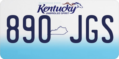 KY license plate 890JGS