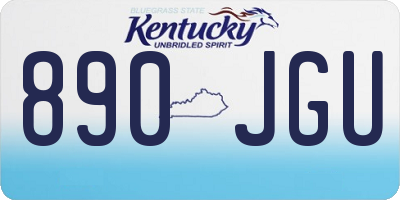 KY license plate 890JGU