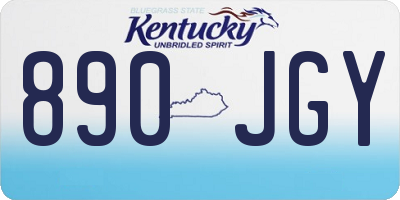 KY license plate 890JGY