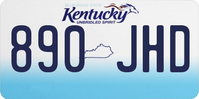 KY license plate 890JHD
