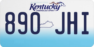 KY license plate 890JHI