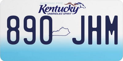 KY license plate 890JHM