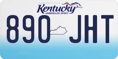 KY license plate 890JHT