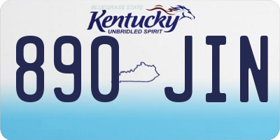 KY license plate 890JIN