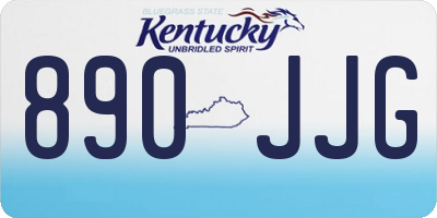 KY license plate 890JJG