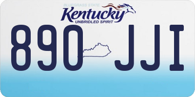KY license plate 890JJI