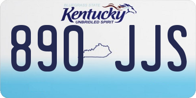 KY license plate 890JJS