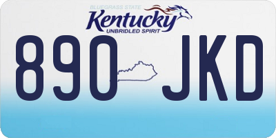 KY license plate 890JKD