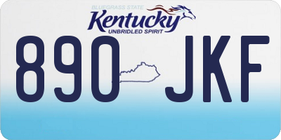 KY license plate 890JKF