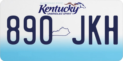 KY license plate 890JKH
