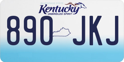 KY license plate 890JKJ
