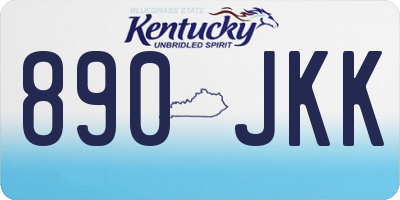 KY license plate 890JKK