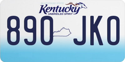 KY license plate 890JKO