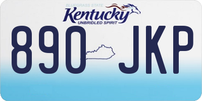 KY license plate 890JKP