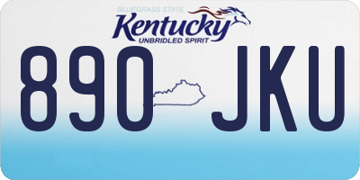 KY license plate 890JKU