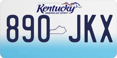 KY license plate 890JKX