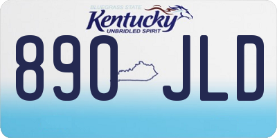 KY license plate 890JLD