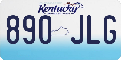 KY license plate 890JLG