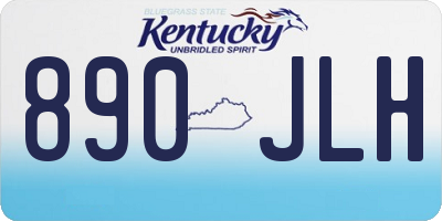 KY license plate 890JLH