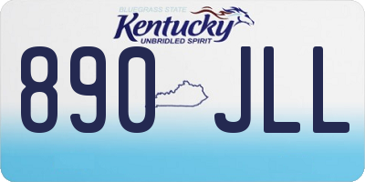 KY license plate 890JLL