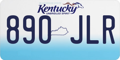 KY license plate 890JLR