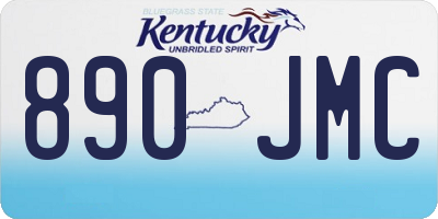 KY license plate 890JMC