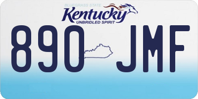 KY license plate 890JMF