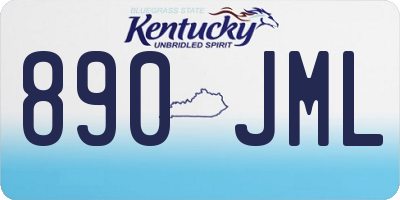 KY license plate 890JML