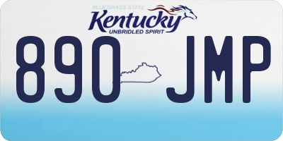 KY license plate 890JMP