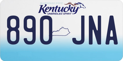 KY license plate 890JNA