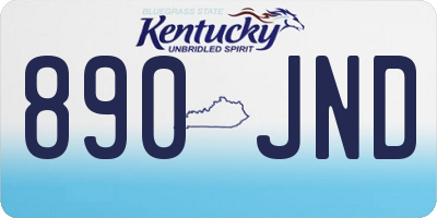 KY license plate 890JND