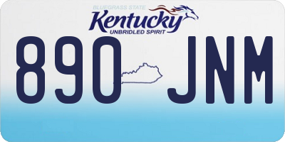 KY license plate 890JNM