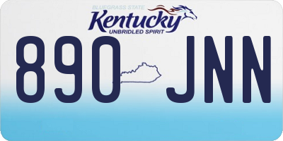 KY license plate 890JNN