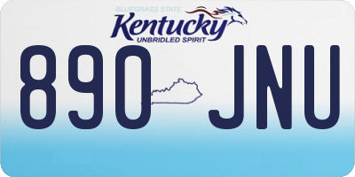 KY license plate 890JNU