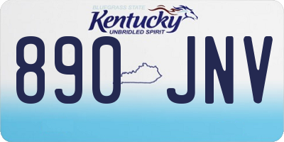KY license plate 890JNV