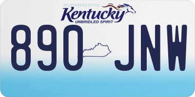 KY license plate 890JNW