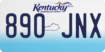 KY license plate 890JNX