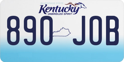 KY license plate 890JOB