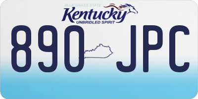 KY license plate 890JPC