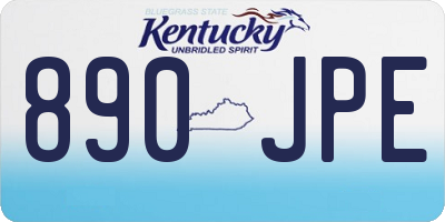 KY license plate 890JPE