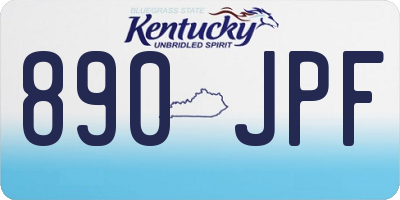 KY license plate 890JPF