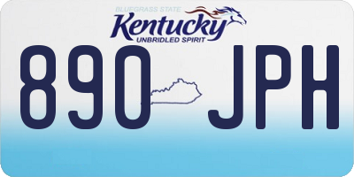 KY license plate 890JPH