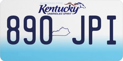 KY license plate 890JPI