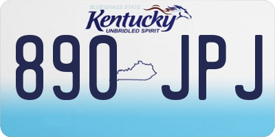 KY license plate 890JPJ
