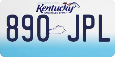 KY license plate 890JPL