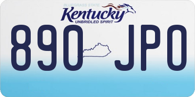 KY license plate 890JPO