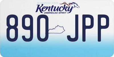 KY license plate 890JPP
