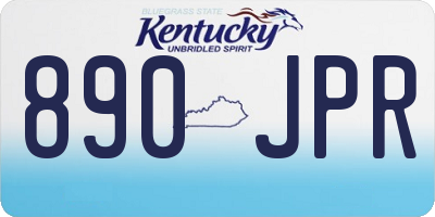KY license plate 890JPR