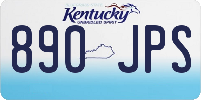 KY license plate 890JPS